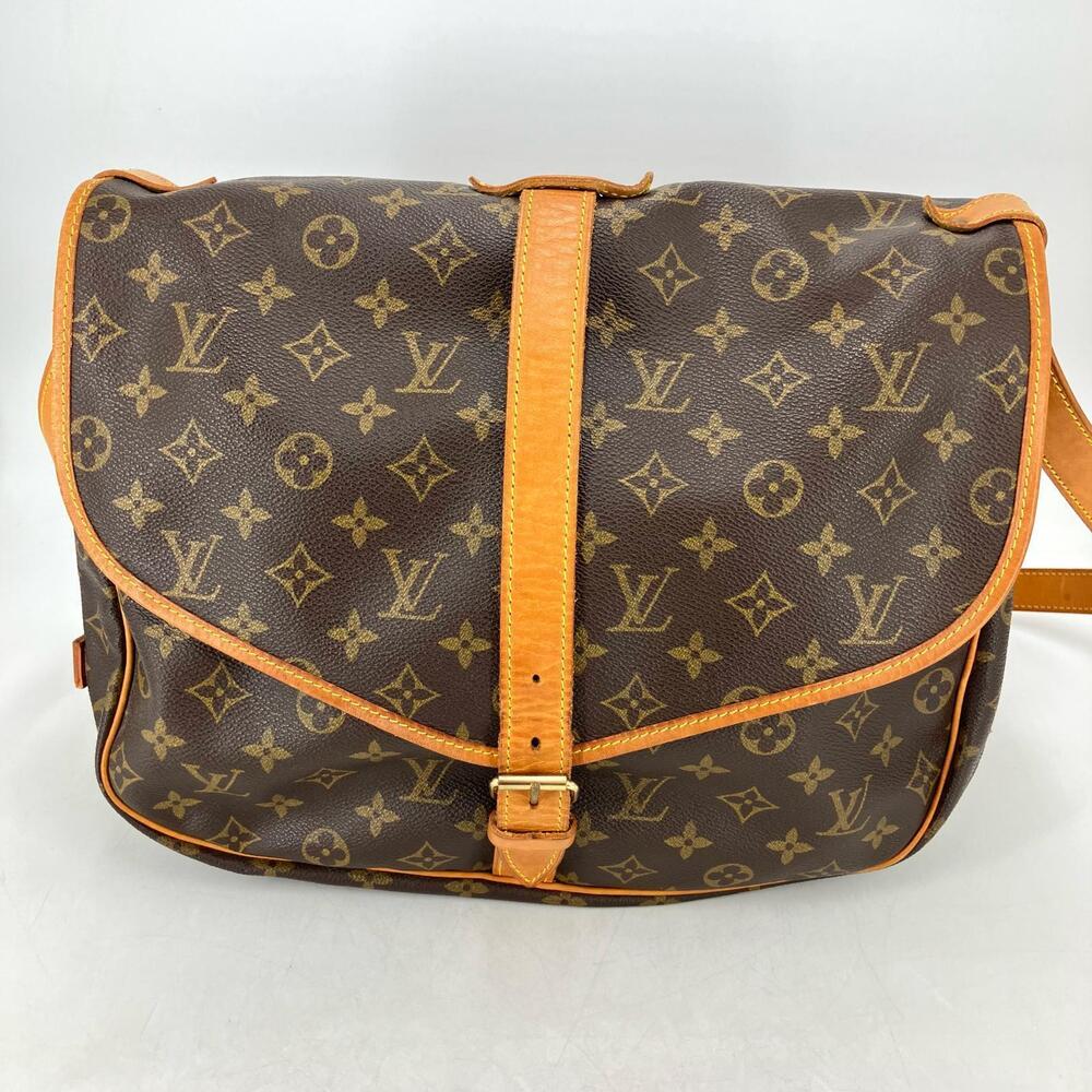 Louis Vuitton Shoulder Bag Saumur Black